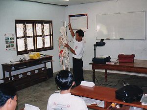 Theory sessions in a classroom environment are followed by "hands on" practical skill sessions