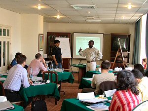 Participants on a training course with MASC Training undergo a briefing session